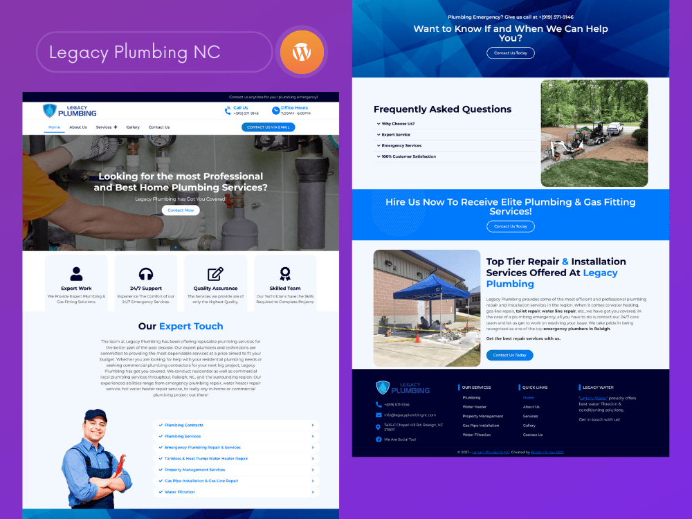 A Modern & Responsive WordPress Website | Upwork