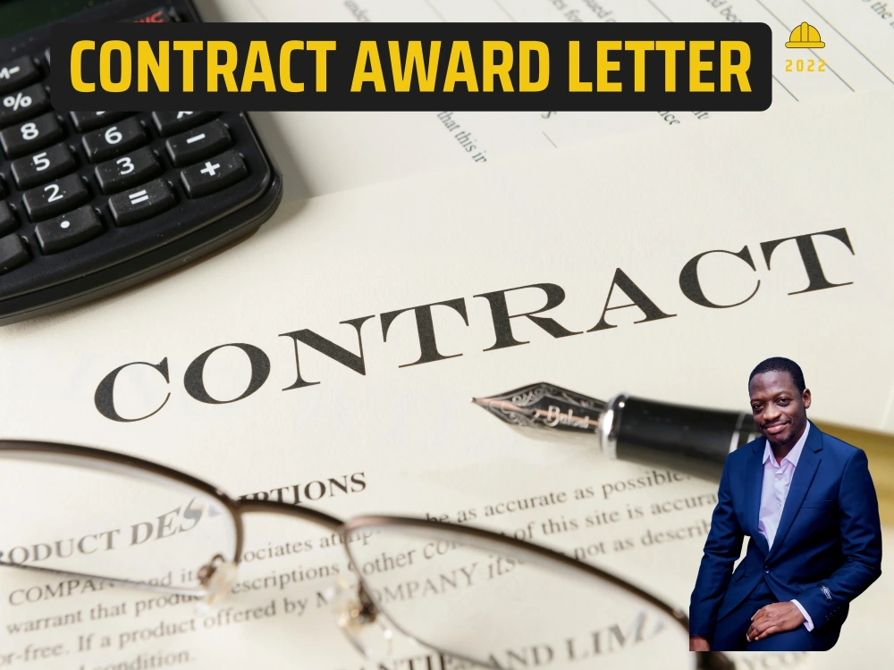 A detailed & structured contract award letter for your vendors