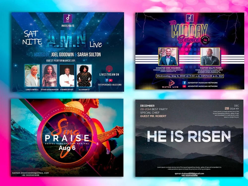 Elegant event flyer design, church flyer design or flyers for church ...