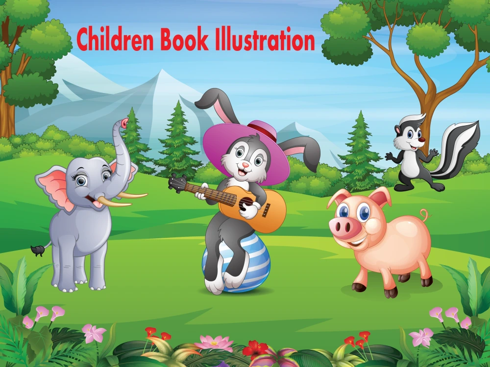 Children book illustrator, illustrations children book for amazon KDP