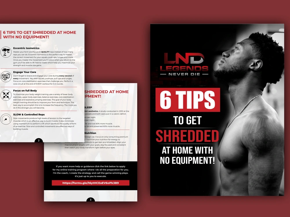 Professional pdf lead magnet and health fitness ebook design in 24 hours