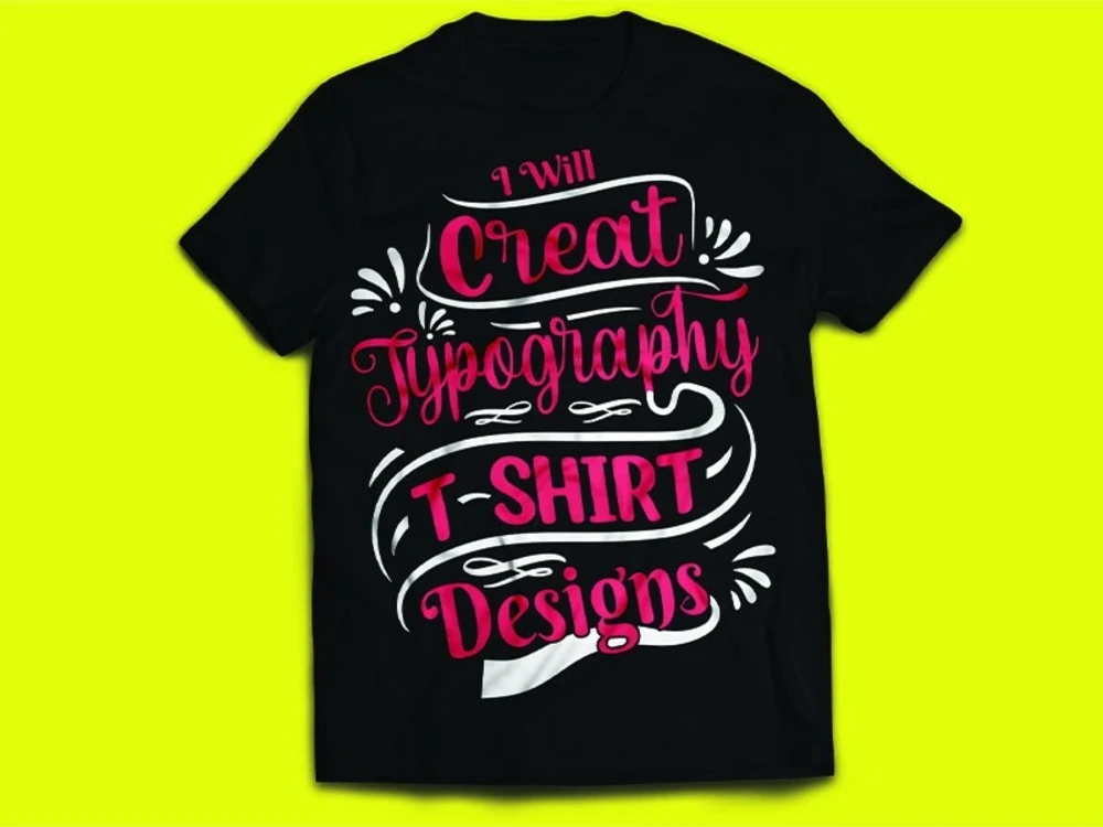 Custom typography graphic t-shirt design | Upwork