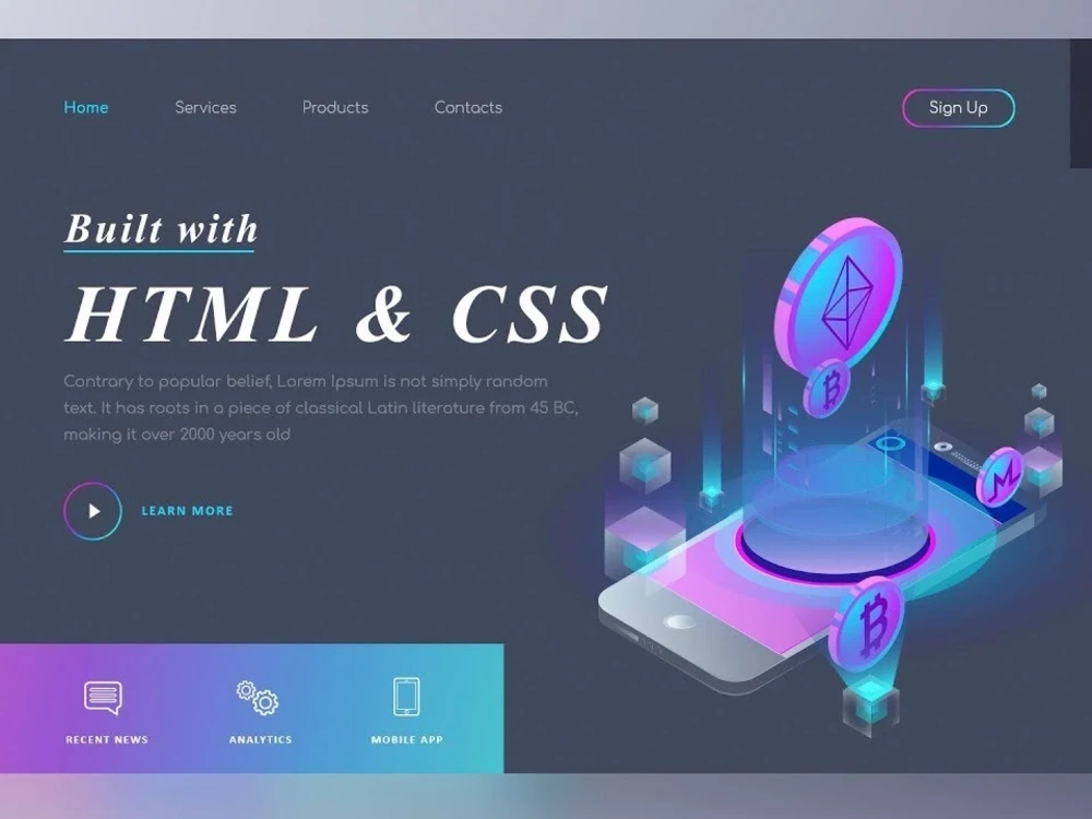 A HTML website built to meet your demands, | Upwork