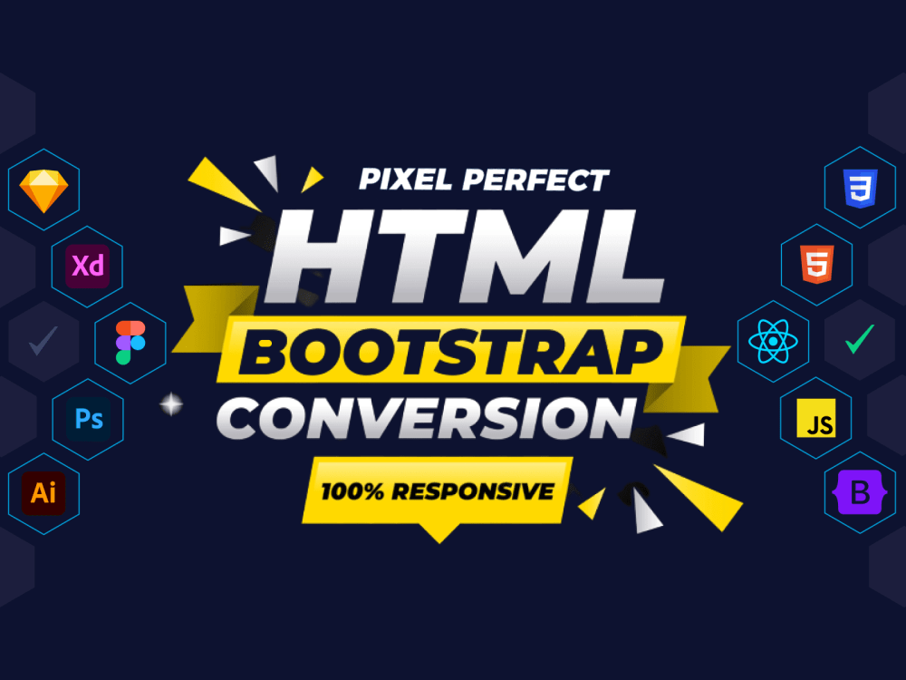 Front end web development using html css js bootstrap | Upwork