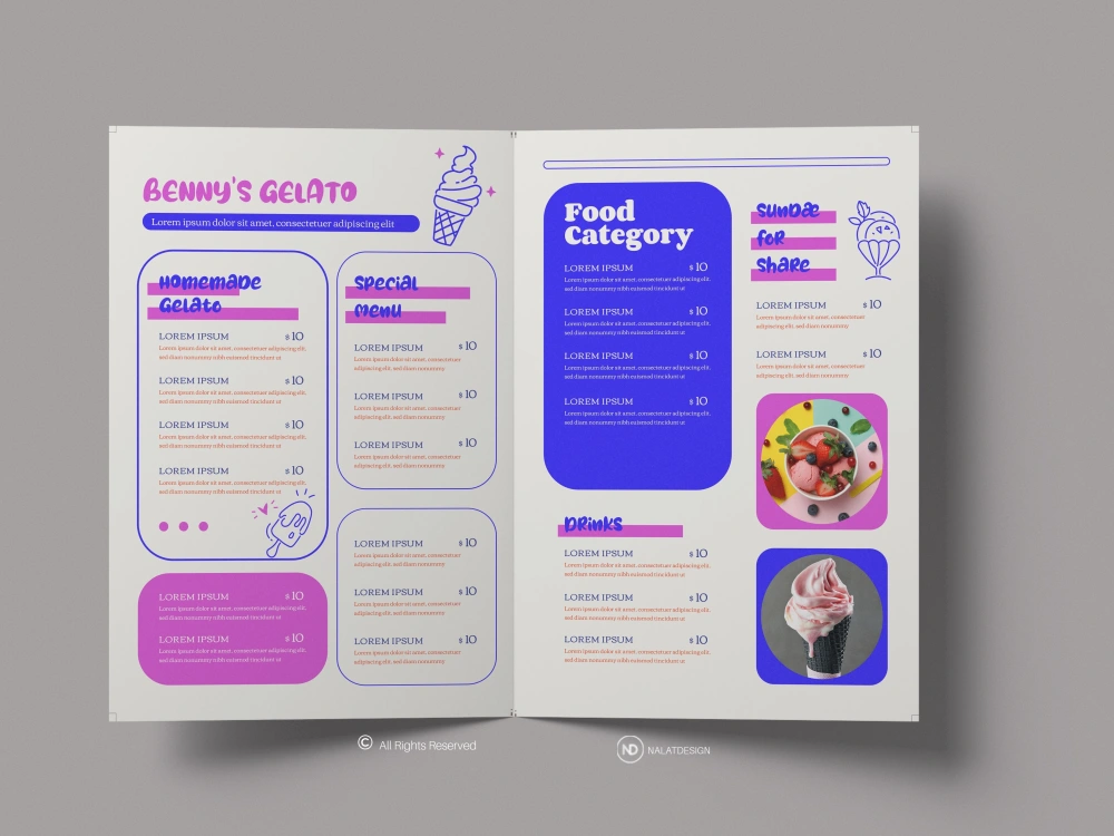 A creative, modern, professional Menu design | Upwork