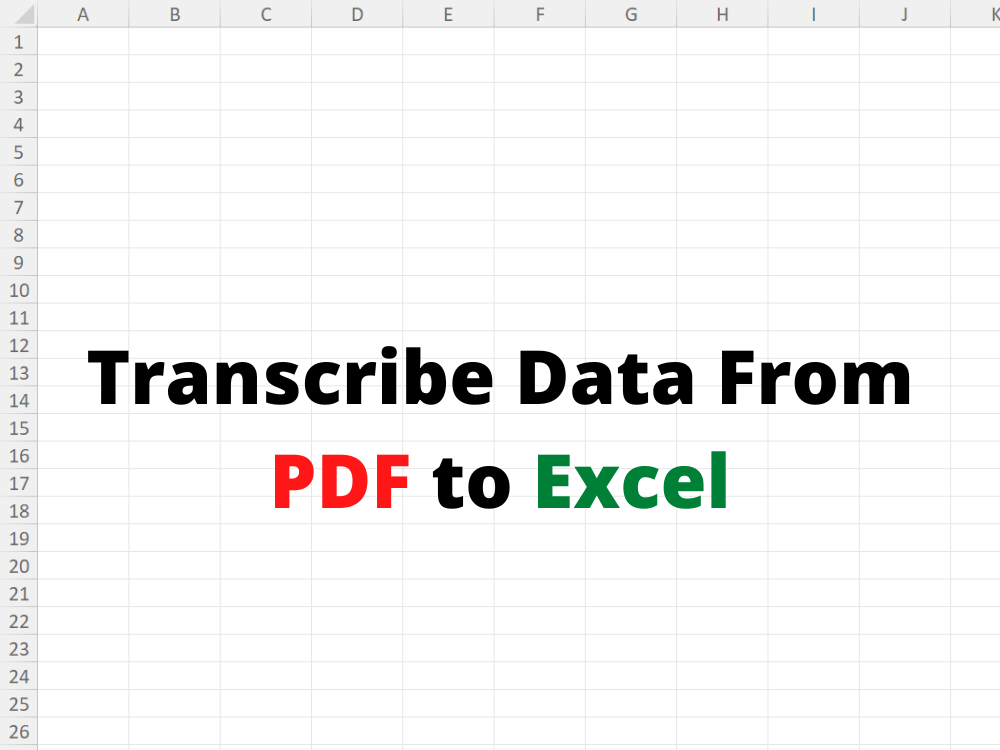 Convert PDF to Excel Upwork