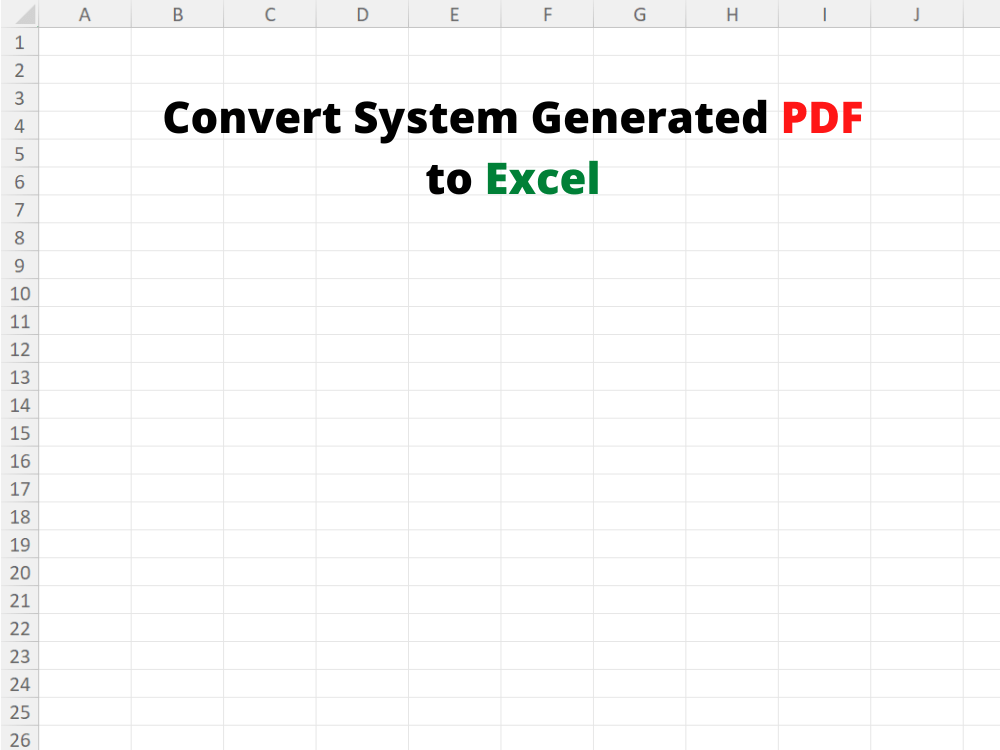 Convert PDF to Excel Upwork