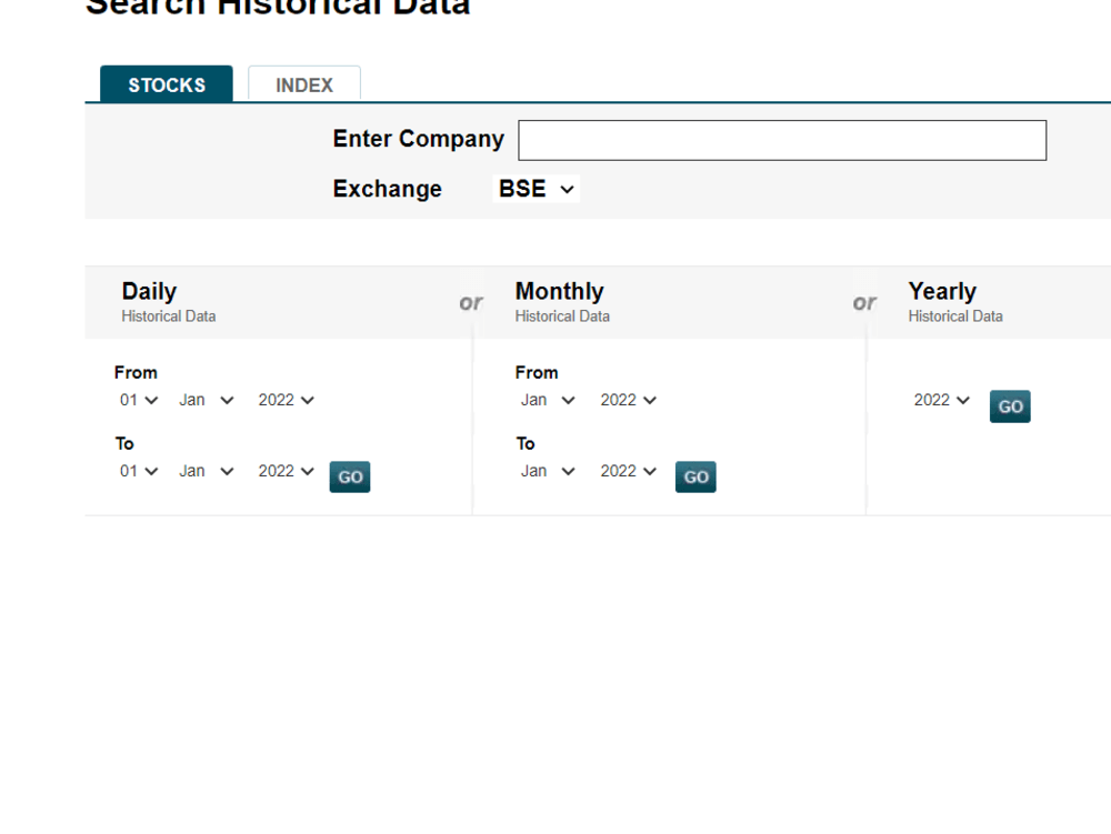 Bse 2024 historical data