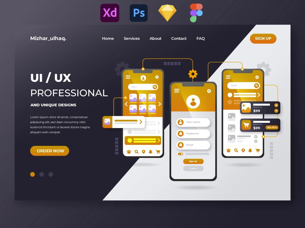 A stunning and professional Ui/Ux Designing | Upwork