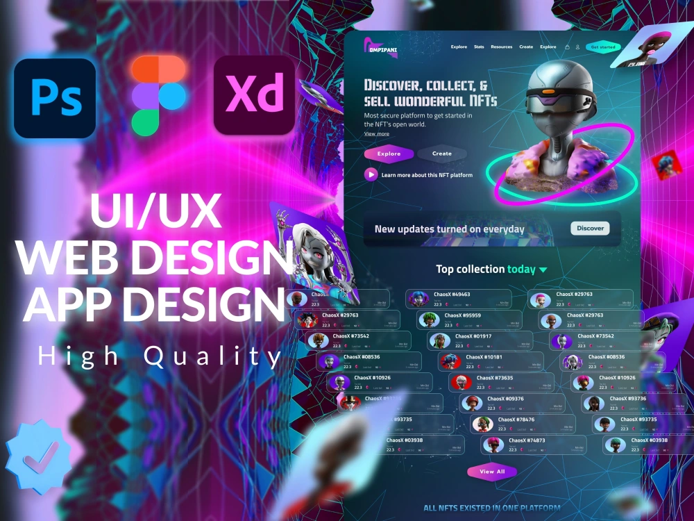 A pro UI/UX Design for your Website created by Figma or adobe xd | Upwork