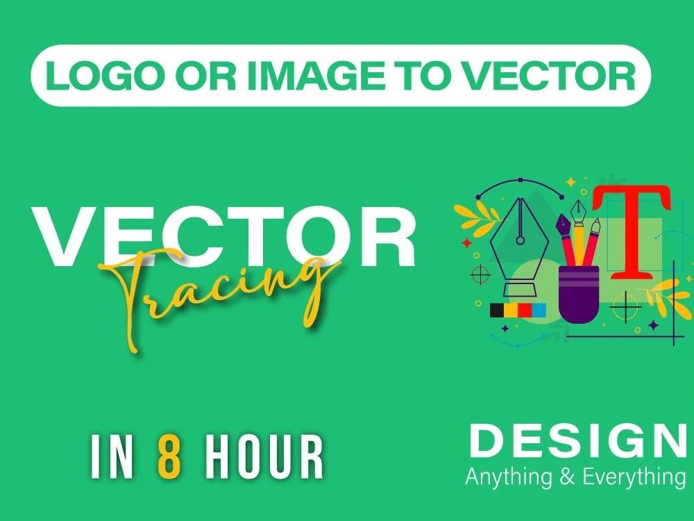 Vector tracing logo, Convert logo vector file Ai, EPS, SVG, PNG. PDF