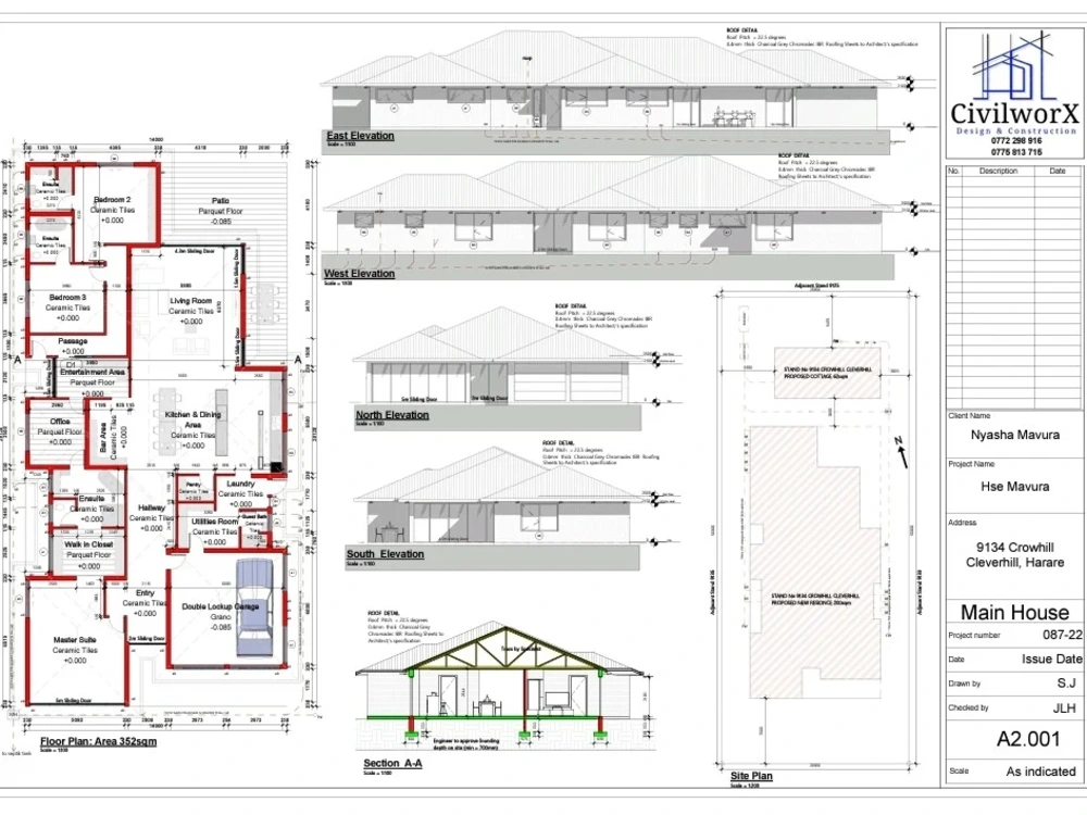 A highly detailed 2D construction drawings set done in Revit | Upwork