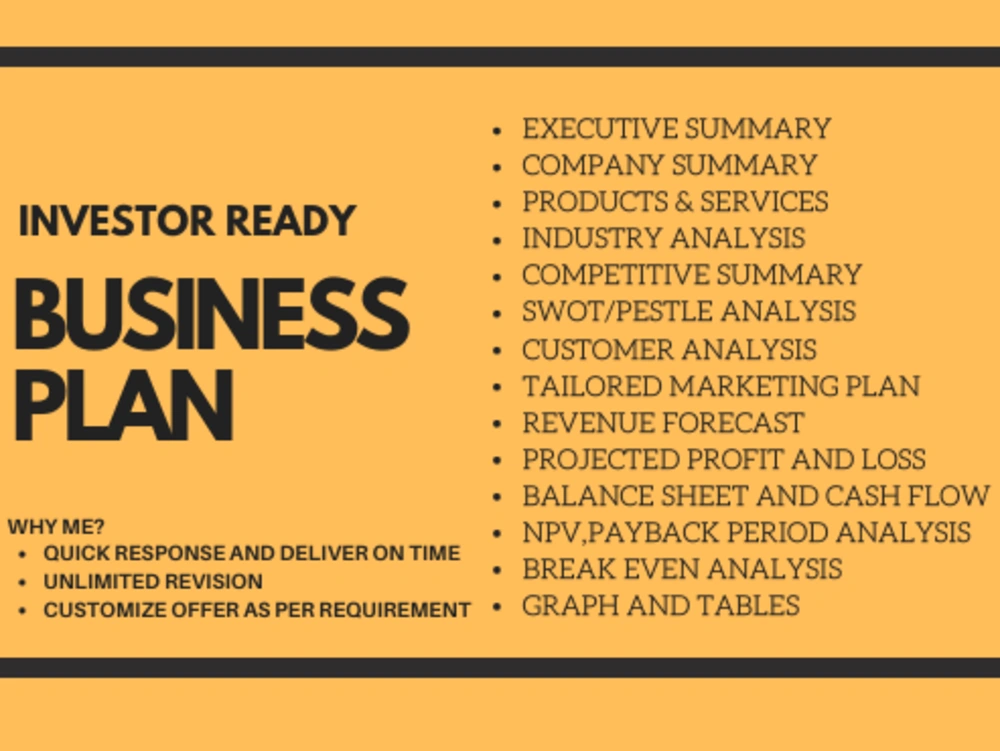 Investor-ready business plan for restaurants and startups. | Upwork