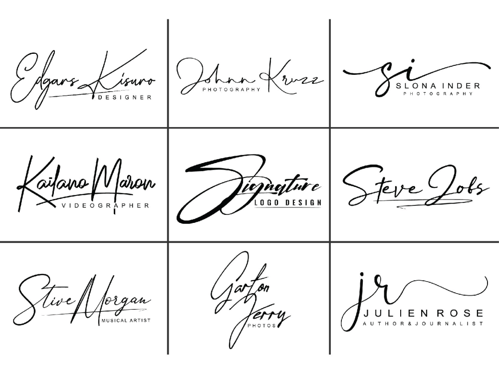 Signatures Script Logo Calligraphy, script, typography, handwritten signature logo | Upwork