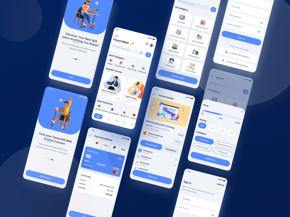 A Mobile app design, App UI design, UIUX design for android and ios ...