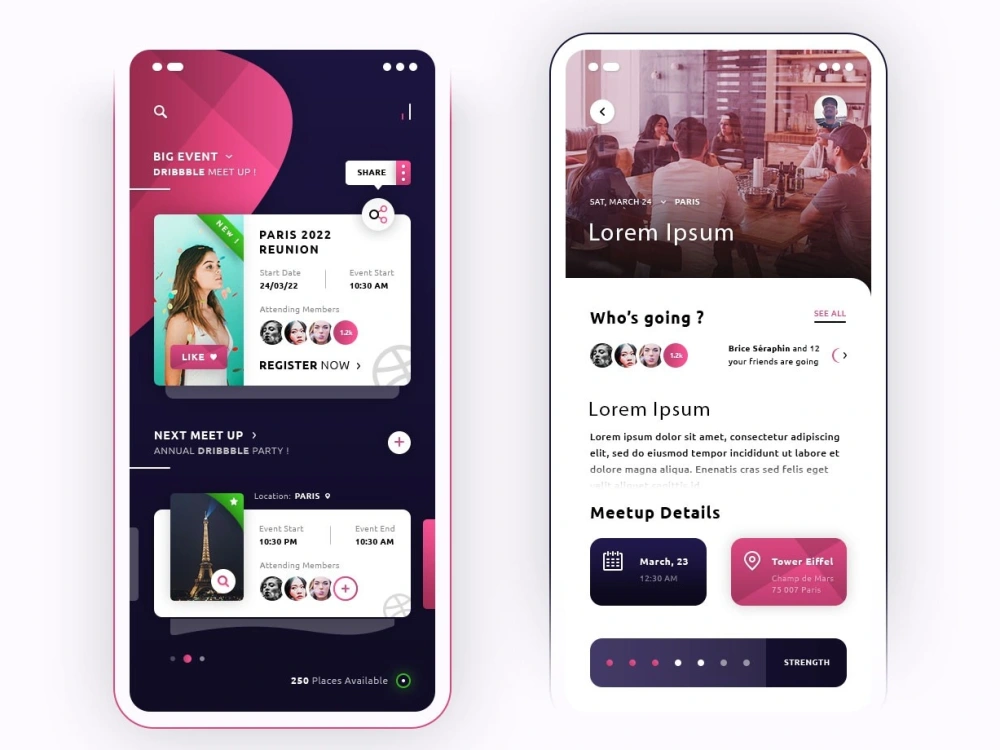 Unique screenshot for android and ios app Upwork