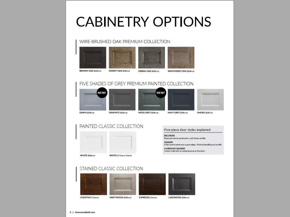 A Catalogue with 3D renderings, option drawings and feature