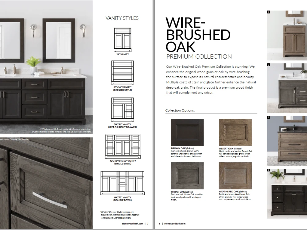 A Catalogue with 3D renderings, option drawings and feature