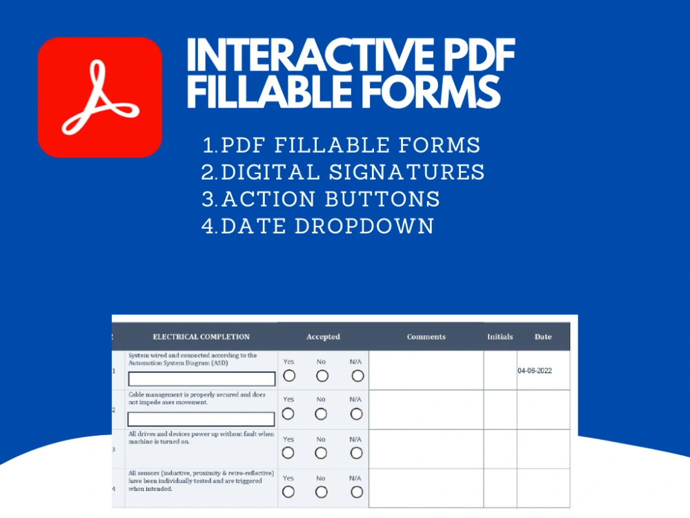 An interactive PDF Fillable form designed | Upwork