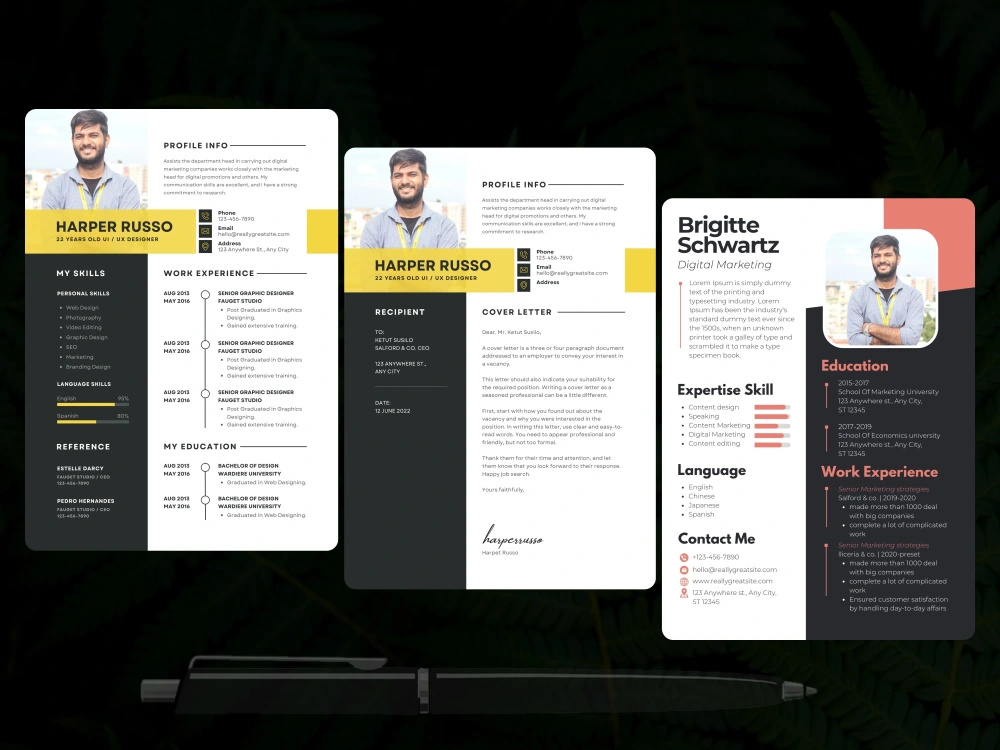 A world-class attractive professional resume,cv and cover letter | Upwork