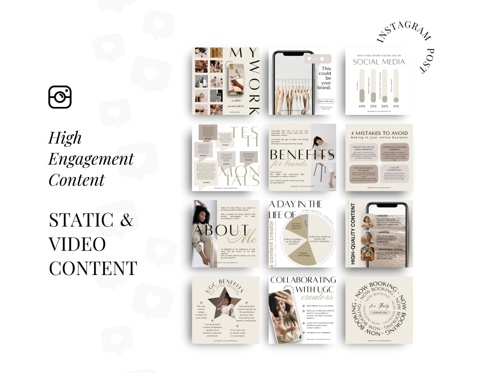 Aesthetic content creation for your Social Media Plattforms | Upwork