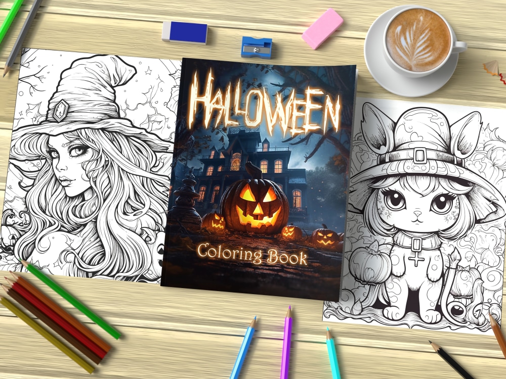 Kids coloring book cover and interior book design for kdp | Upwork