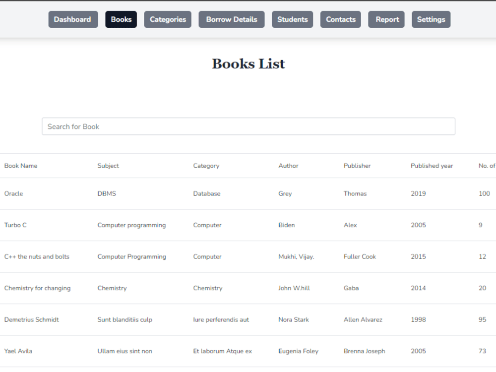 A Library management system with user accounts registration. | Upwork