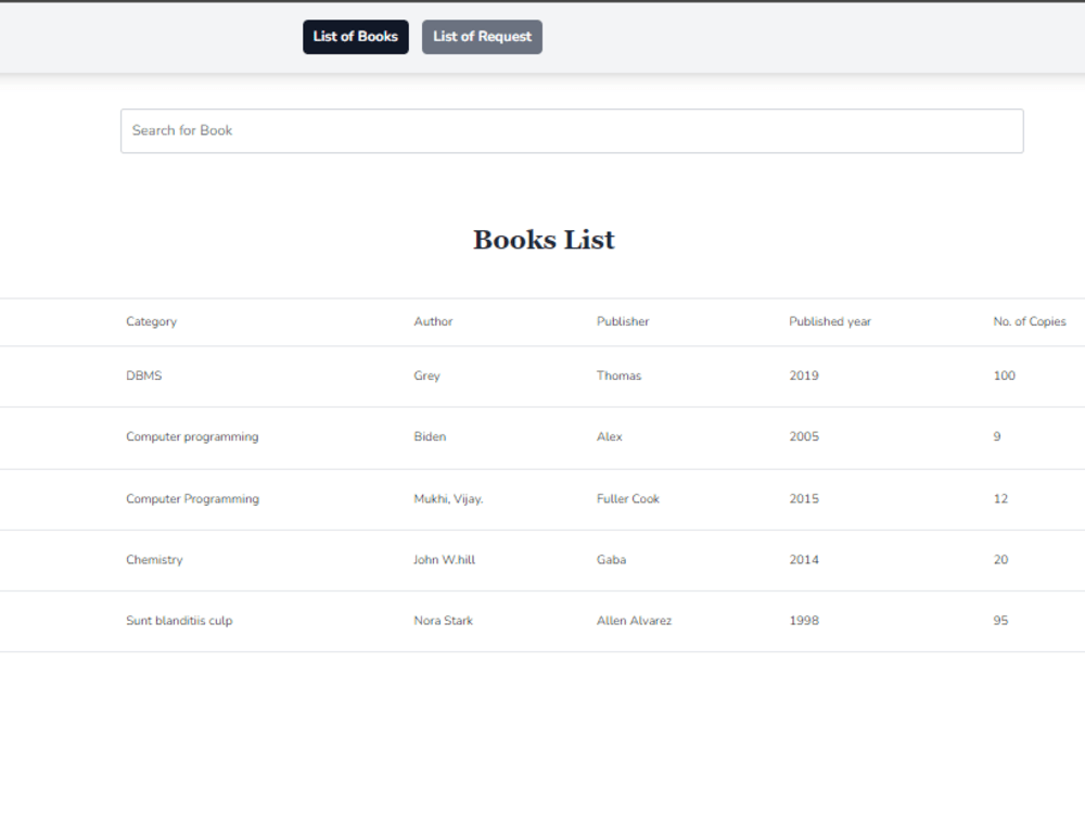 A Library management system with user accounts registration. | Upwork