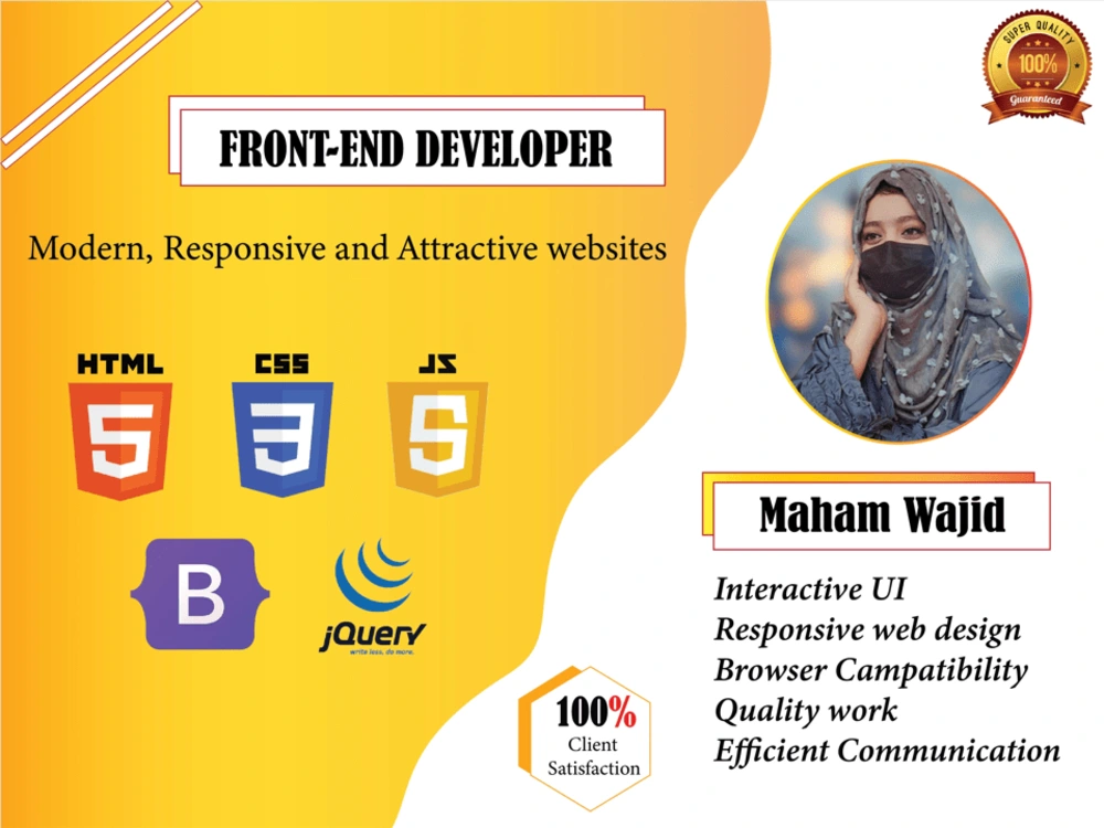 Front-End Web Development using HTML,CSS,BOOTSTRAP | Upwork