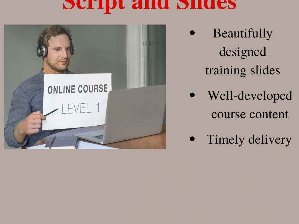 Training Course Scripts A full course script and beautiful training slides for just $500 | Upwork