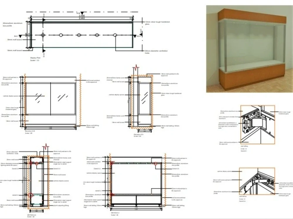Interior architecture detail drawings | Upwork