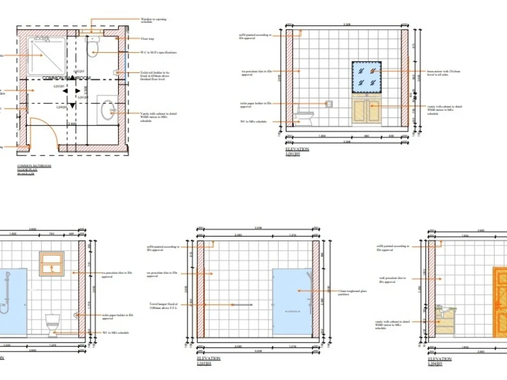 Interior architecture detail drawings | Upwork