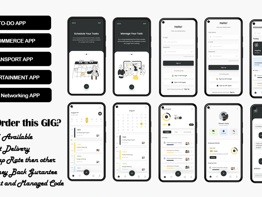 An attractive Mobile App using Flutter | Upwork