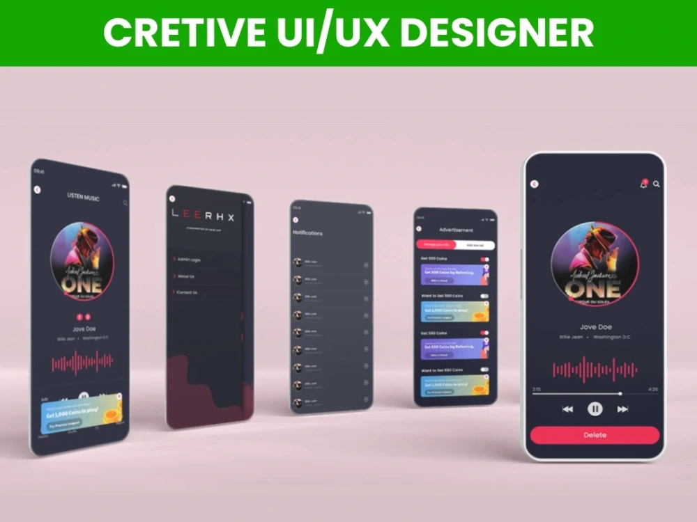 Modern UI/UX design for mobile application iOS & Android. | Upwork