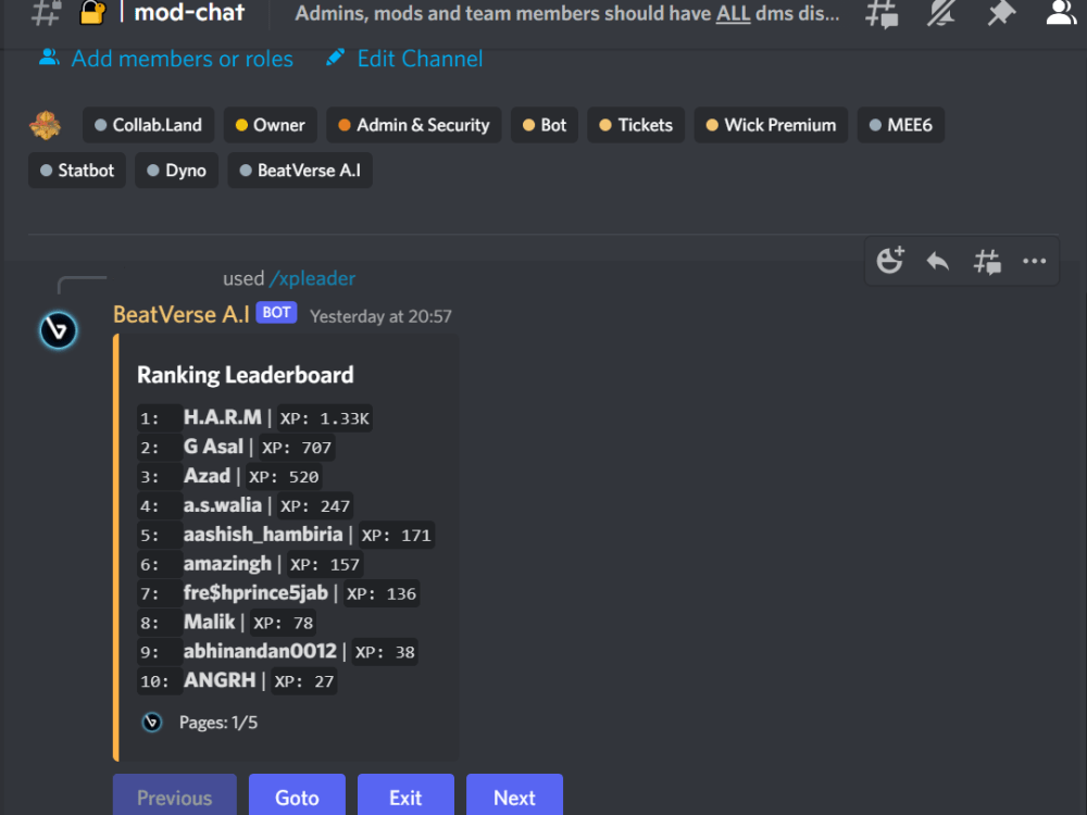 A professional custom discord bot | Upwork