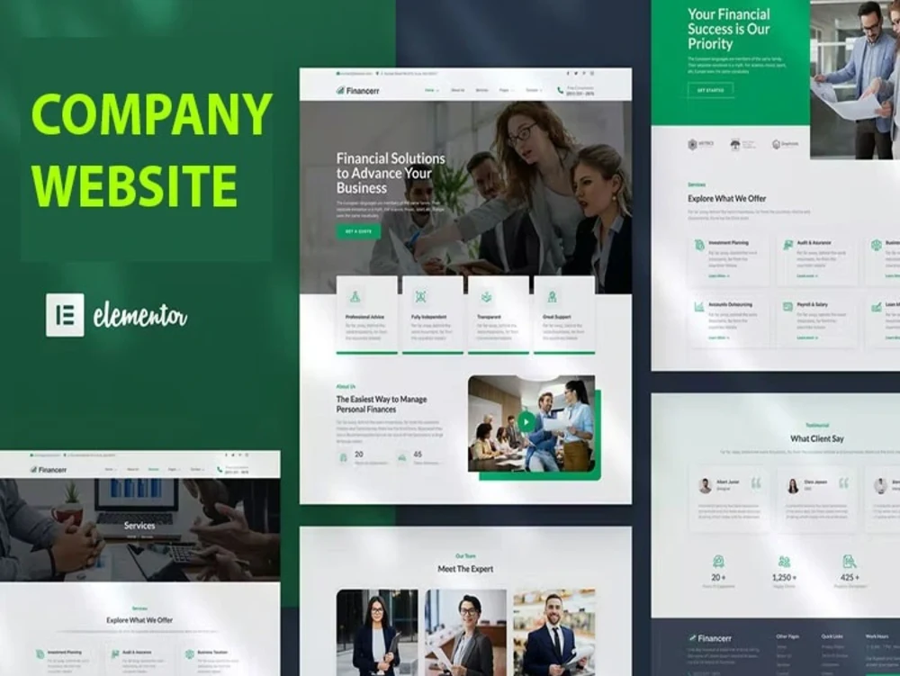 Responsive wordpress website using elementor, elementor pro and ...