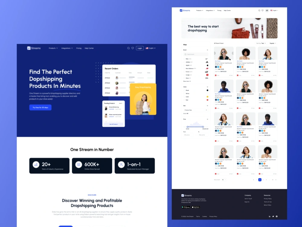 A responsive landing page design in Figma | Upwork