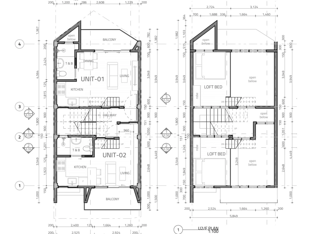 A full set of architectural drawings. Upwork