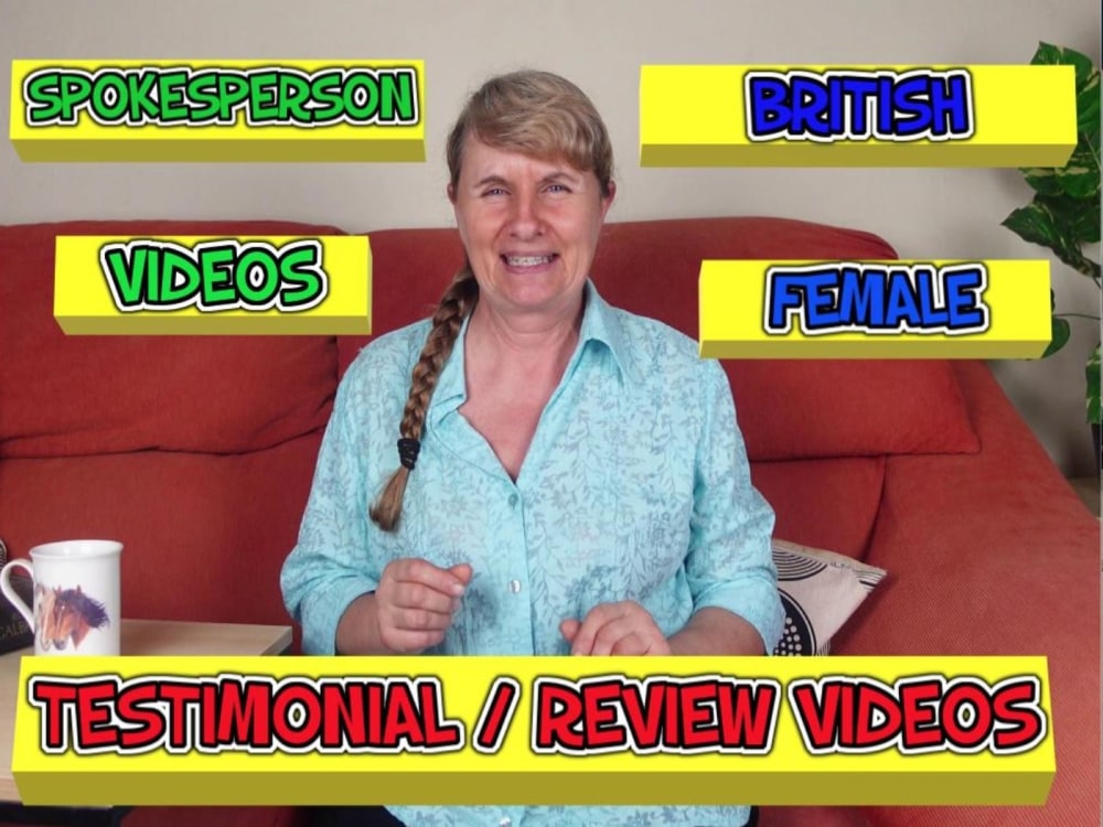 Testimonial or Review Video by British Middle Aged Female Actress | Upwork