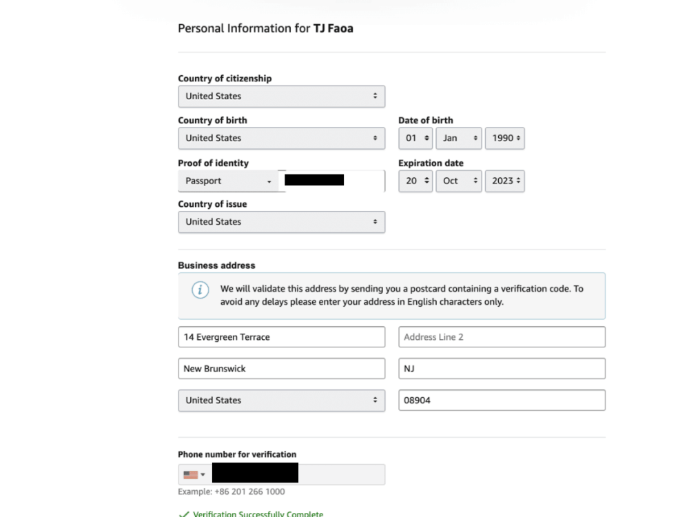 An Amazon seller account in UK & USA, Individual / Professional Upwork