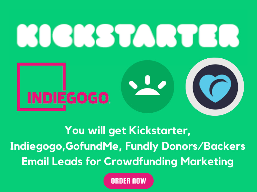 500k Kickstarter Backers Email Lists for Crowdfunding Marketing Fundraising Upwork