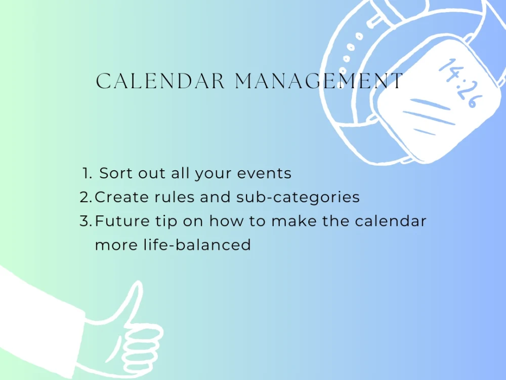 A perfectly organized calendar, email inbox, and G Drive with helpful ...