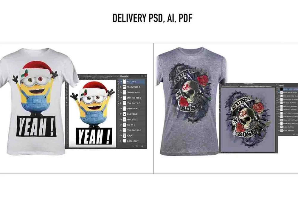 High quality screen print color separation within 24 hours Upwork