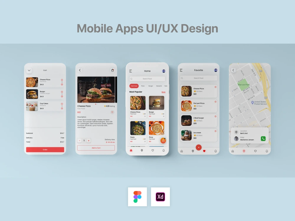 A Modern, Minimal and Classy Mobile App Design | Upwork Desain Mobile App Modern