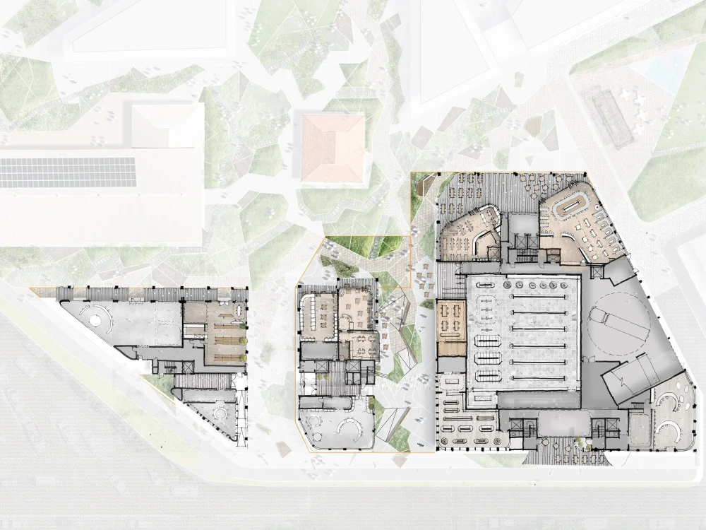 Freehand or rendering architectural, masterplan and interior ...