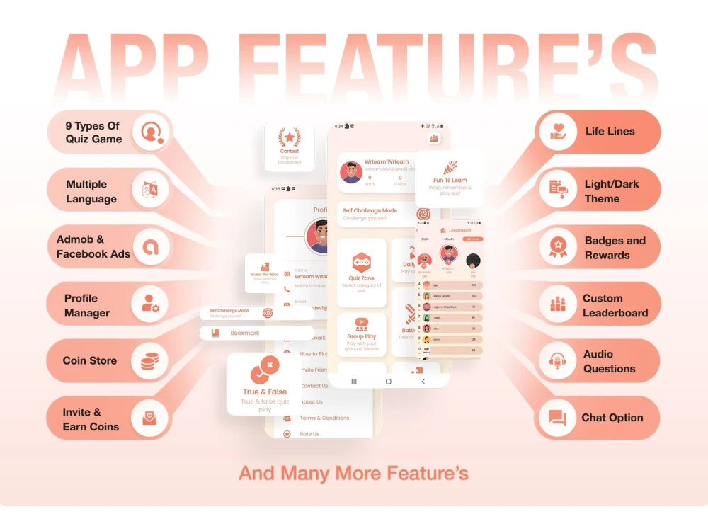 Quiz Mobile App Quiz Game (Android & iOS) + Admin Panel Upwork