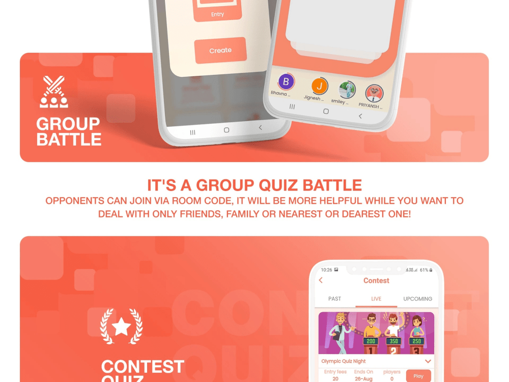 Quiz Mobile App Quiz Game (Android & iOS) + Admin Panel Upwork
