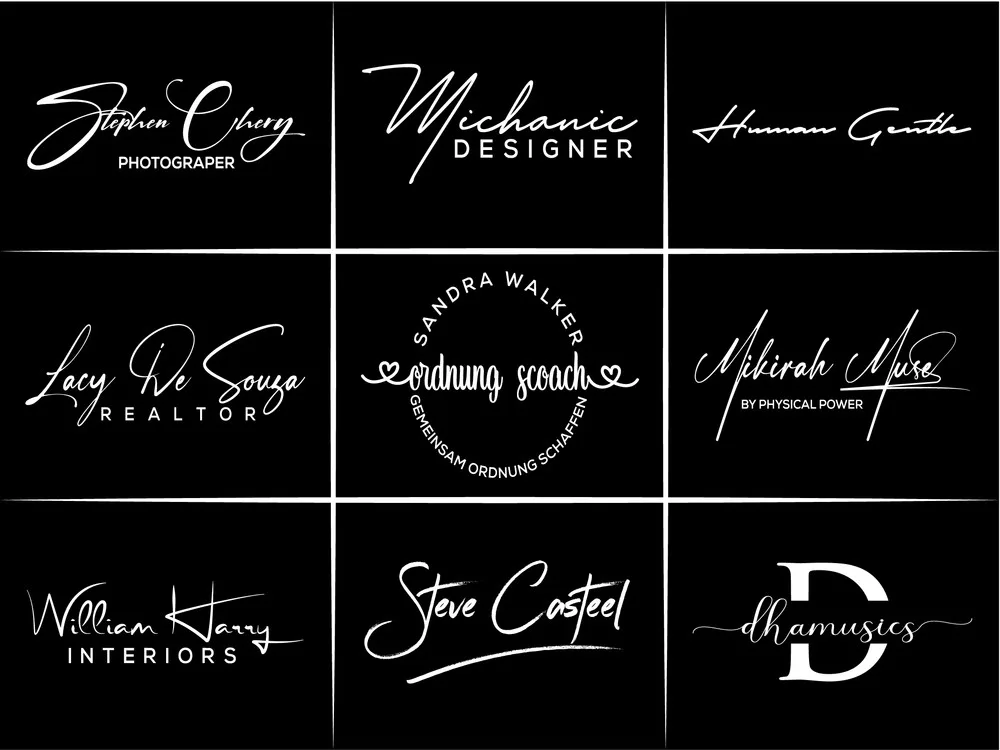 Professional handwritten signature logo design | Upwork