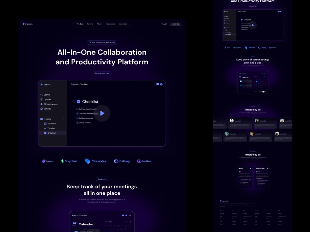 A landing page design in Figma | Upwork