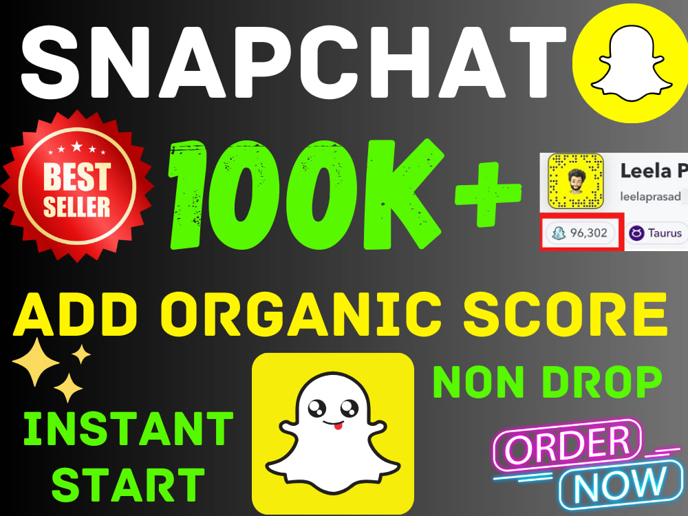 30000 snapchat snapscore to your snapchat account Upwork